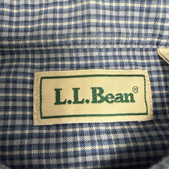 VINTAGE Men's L.L. BEAN Oxford‎ Long Sleeve Tartan Plaid Shirt | Size XL - Picture 6 of 8